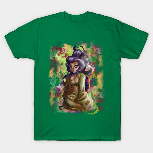 Green Tea Geisha T-Shirt by saradaboru